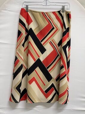New York & Company Geometric Print Midi Skirt